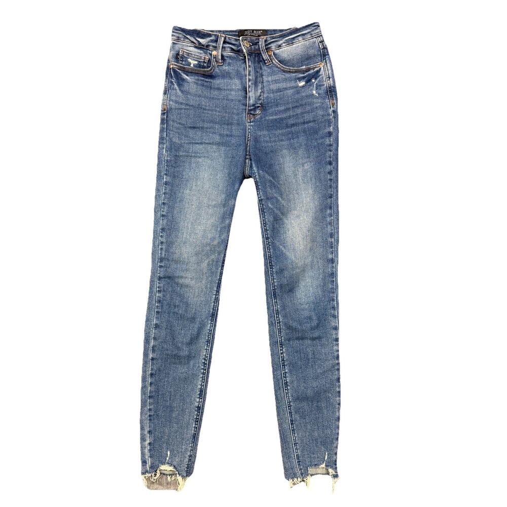 Judy Blue Jeans Womens 3/26 Denim Skinny Fit Mid Rise